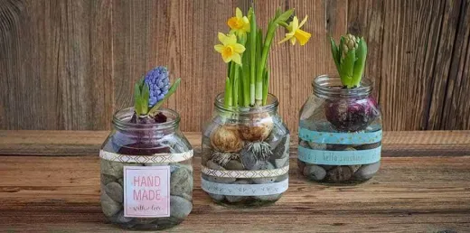 Весенняя ваза из пустой банки Nutella®