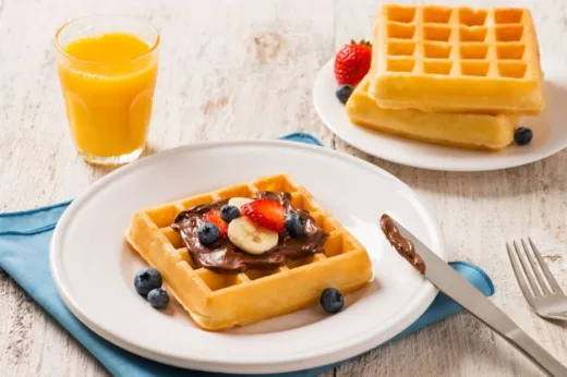 Вафли с Nutella® и ягодами